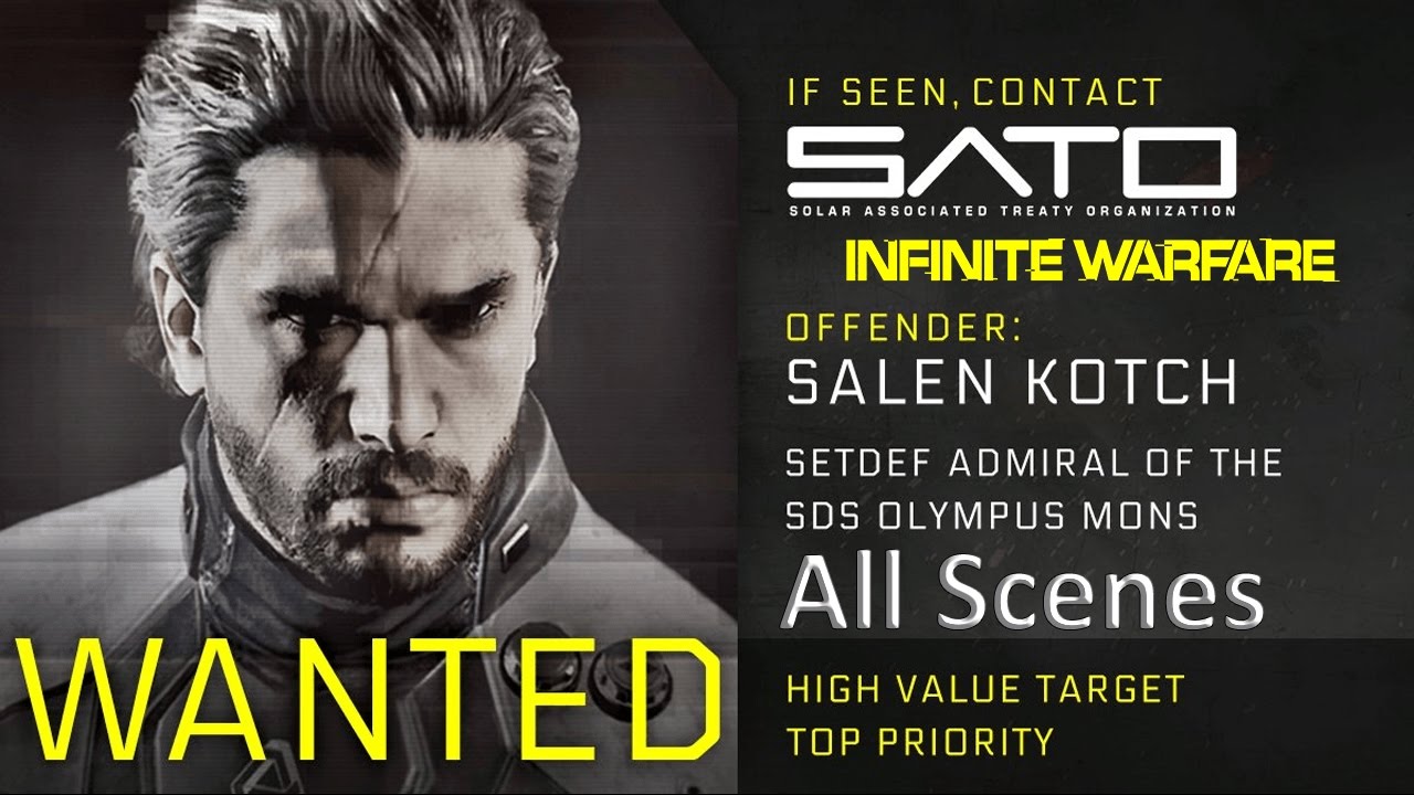 All Scenes of Admiral Kotch | Kit Harington | Jon Snow Actor from COD Infinite Warfare HD