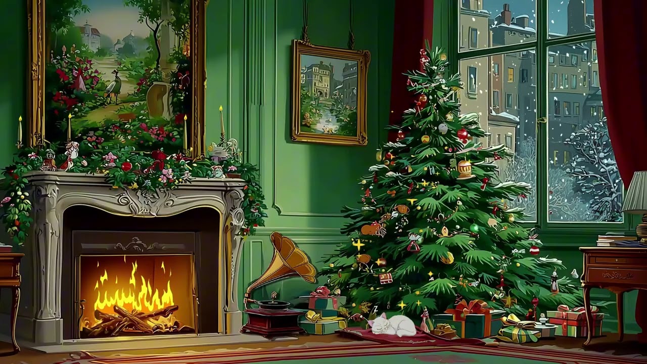 VINTAGE COZY CHRISTMAS MUSIC 🎁 Gentle Relaxing Ambience For Background & Rest