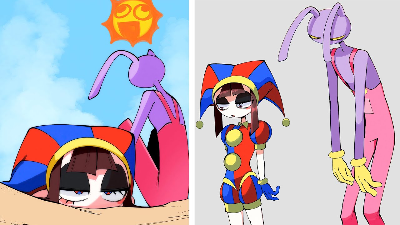 On the Beach 🤩| Jax x Pomni | The Amazing Digital Circus Comic | TADC