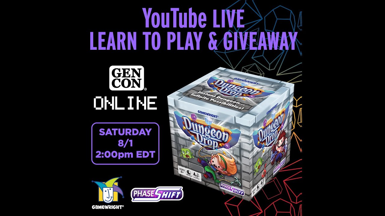 Научитесь играть &mdash; Dungeon Drop от Phase Shift Games | Gamewright на Gen Con Online 2020
