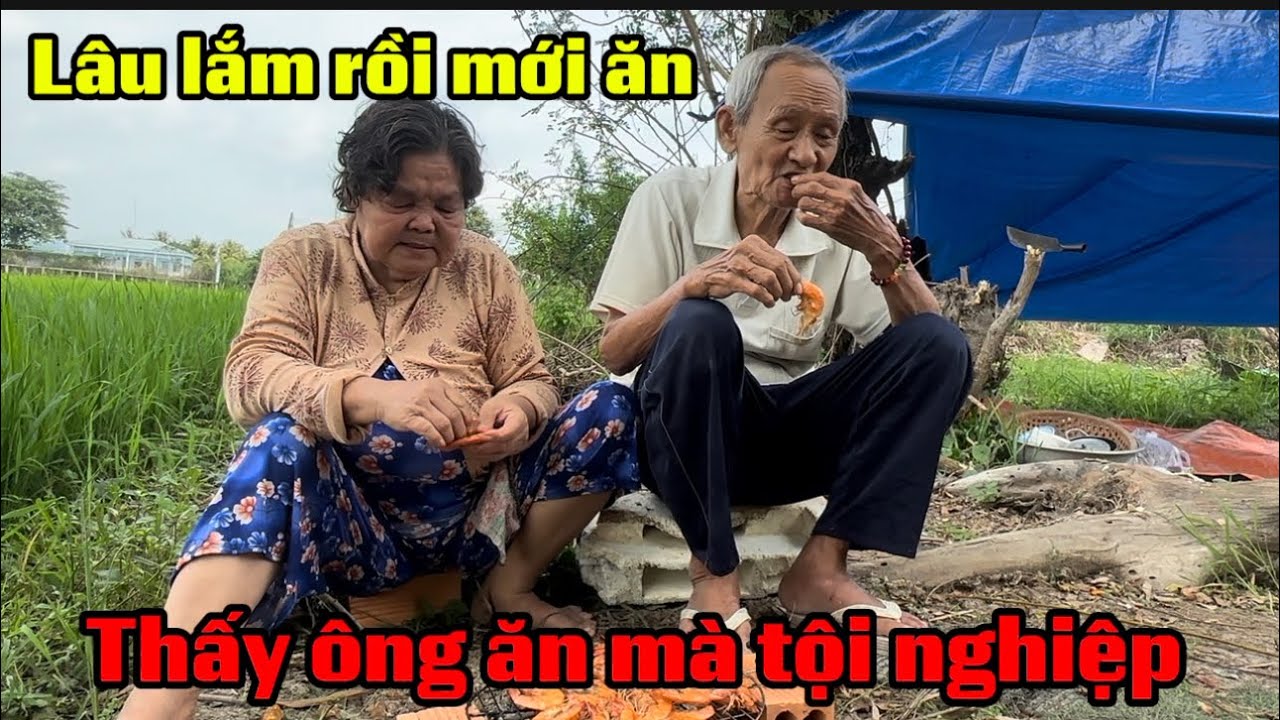 Lâu lắm rồi ông bà mới được ăn như vậy #chienangiang  