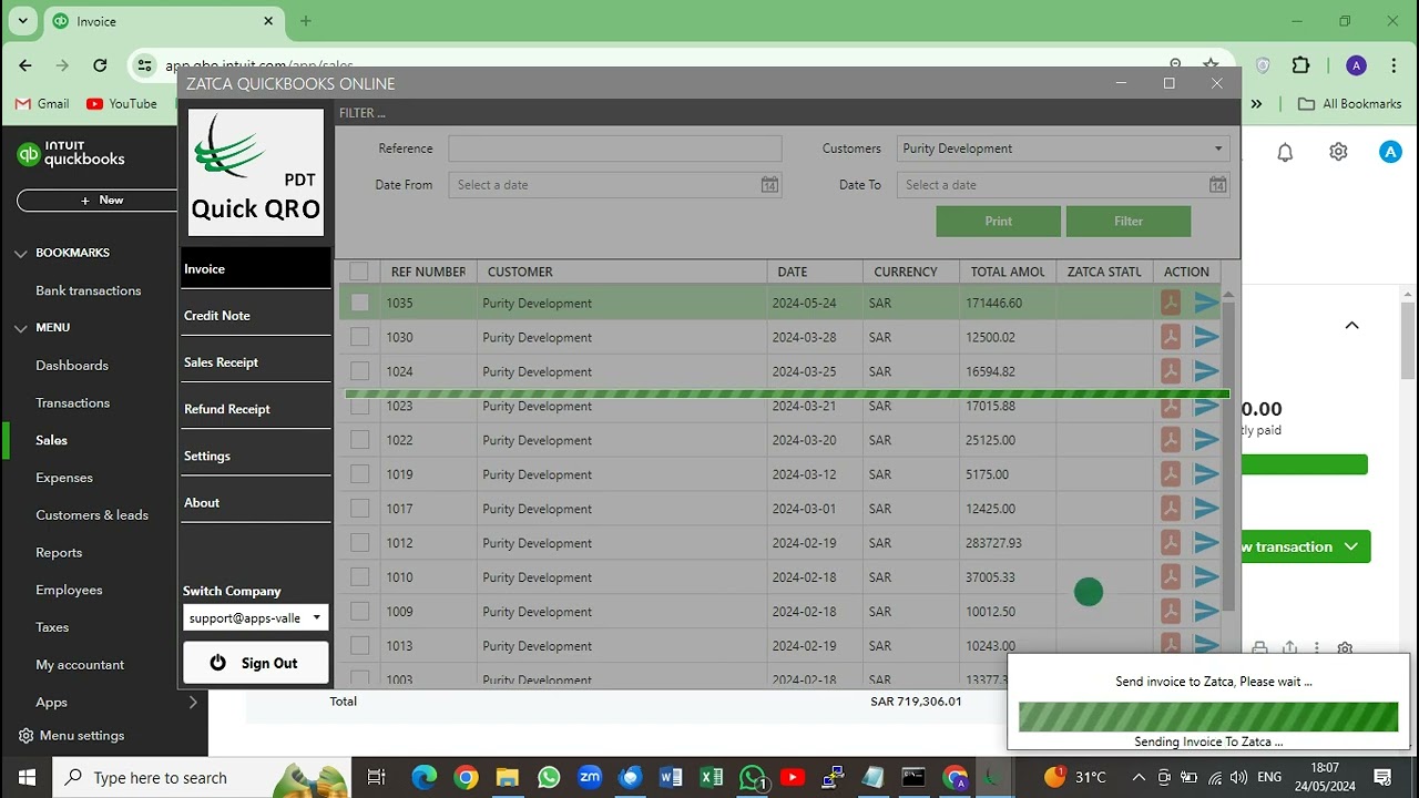 Quickbooks Online with ZATCA integration App