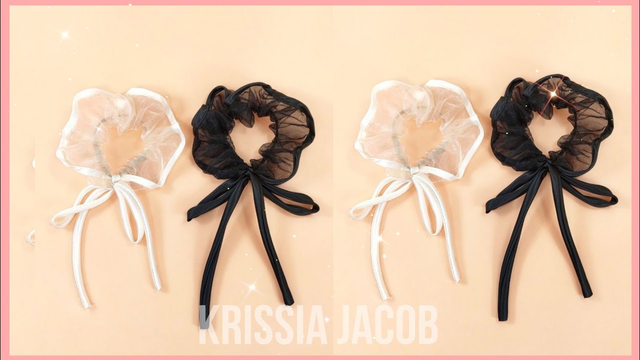 ✨️💋DIY SCRUNCHIE/NUEVO Diseño de Scrunchie de Organza y Satin/Laço de Cabelo