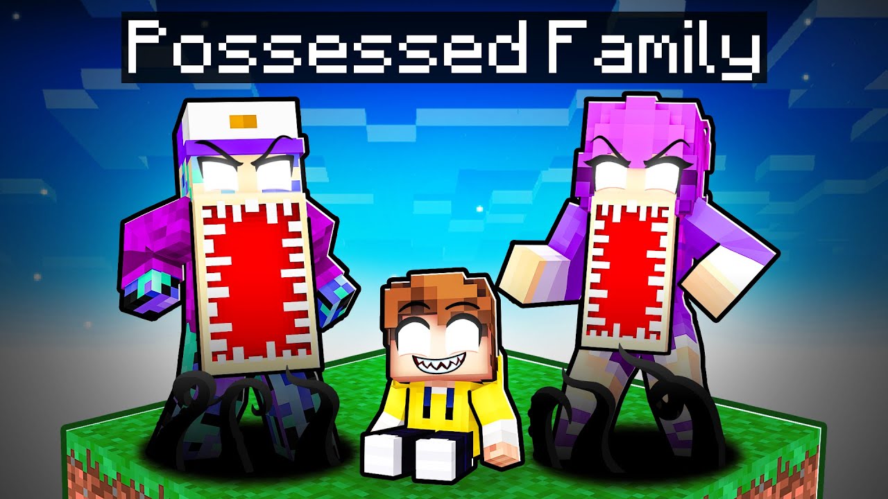 Having a POSSESSED FAMILY in Minecraft!