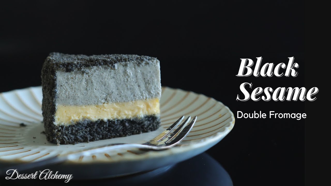 Black Sesame Double Fromage Cake | Hokkaido Double Cheesecake | 黑芝麻双层乳酪蛋糕｜Dessert Alchemy
