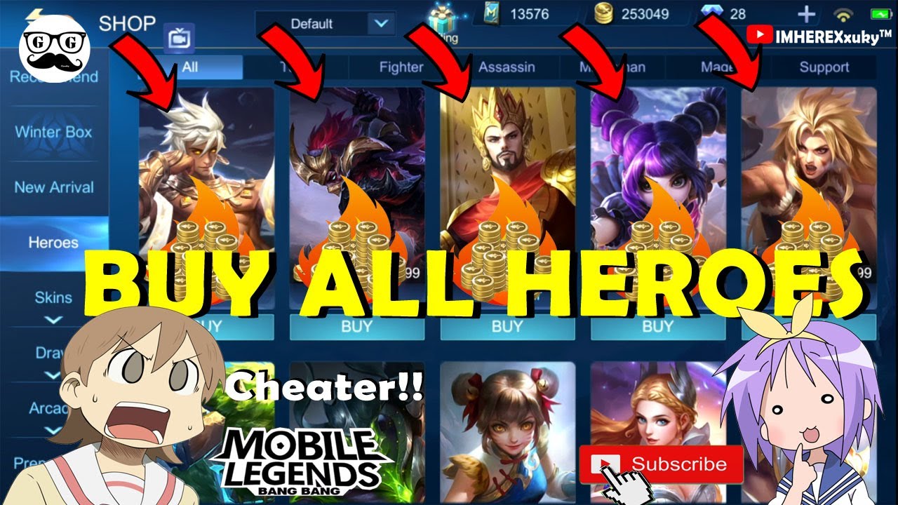 Buy All Heroes | Burn Some Battlepoints | Cheater | Mobile Legends: Bang Bang