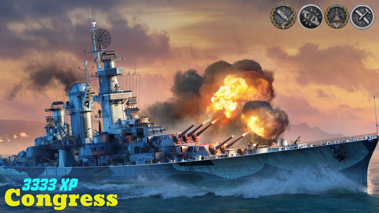 USS Congress Taking a Beating | World of Warships: Legends
