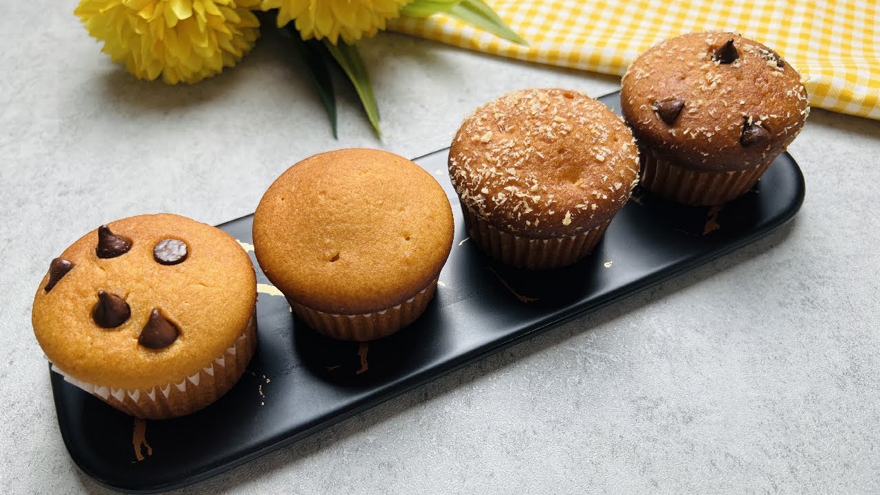 Corn Cupcakes without Flour (Gluten Free) | كب كيك الذرة بدون دقيق (خالي من الجلوتين)