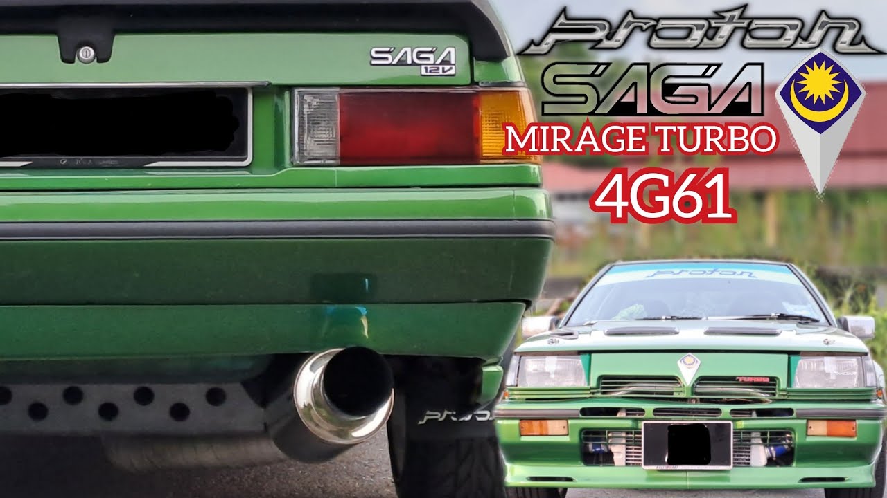PROTON SAGA MIRAGE TURBO ( 4G61T ) AMG GREEN #protonsaga #omggaleri #4g61 #sagaorient #motorsport