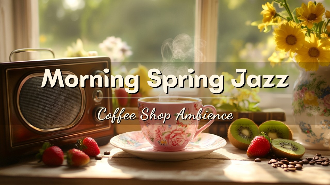 Calm March Spring Morning Ambience 🌸 Soft Jazz Music for Work, Stress Relief