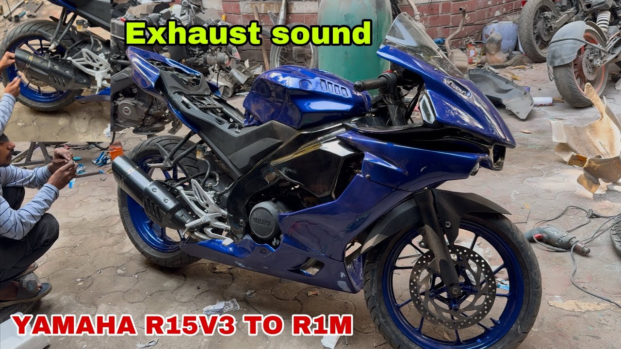 YAMAHA R15 v3 To R1M body kit and exhaust sound