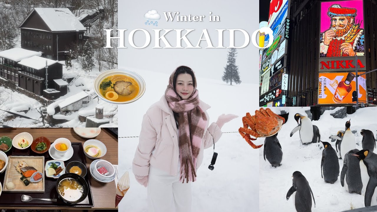 ฮอกไกโดครั้งแรกหนาวกว่าที่คิด🍦หิมะฉ่ำทั้งเมือง,กินของอร่อย🍜,Otaru,Biei🌲,พักเรียวกังแช่ Onsen ฟินๆ🌨️