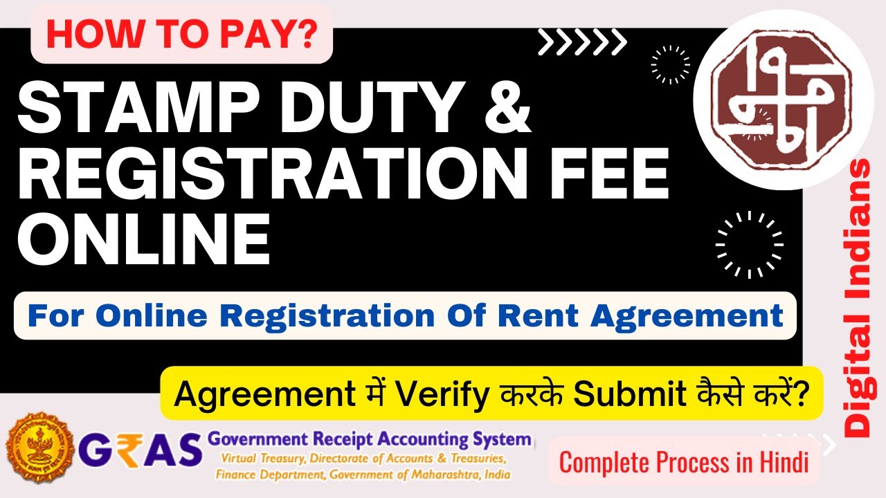 How To Pay Stamp Duty and Registration Fee Online On GRAS Mahakosh For Online Rent Agreement? #igr