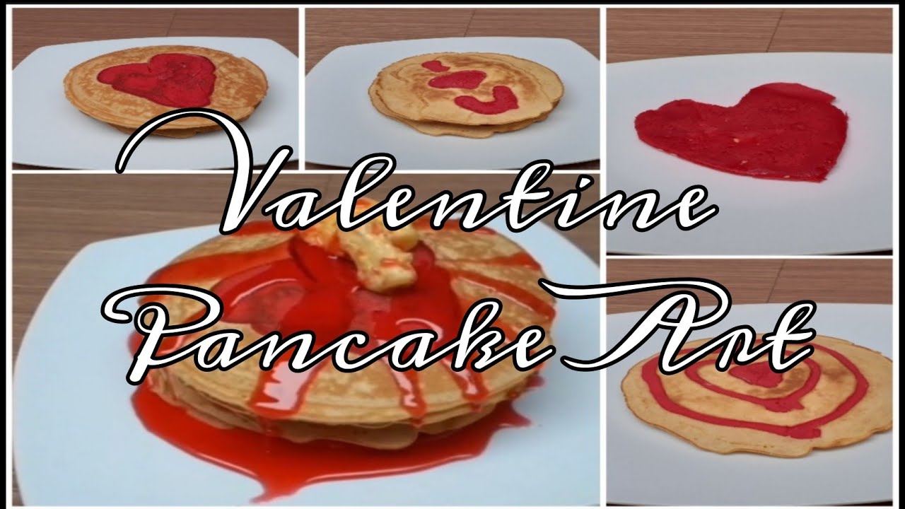 HOW TO MAKE VALENTINE PANCAKE | PANCAKE ART
