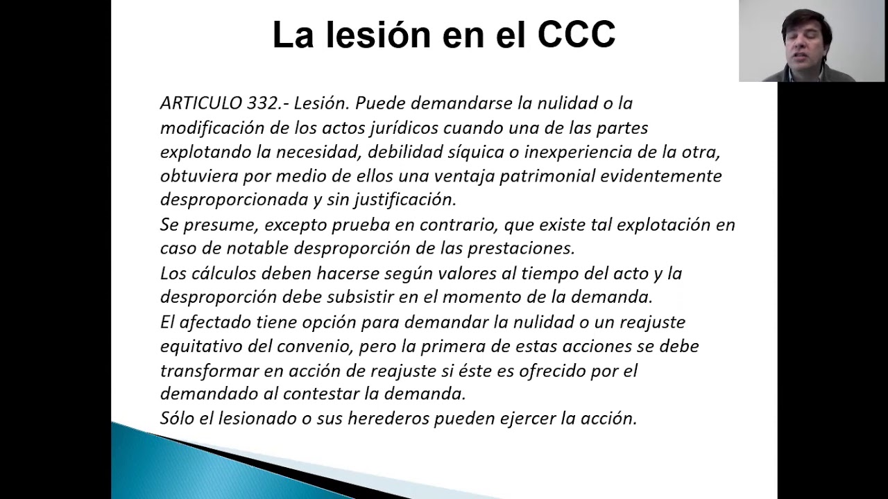 El vicio de lesión en el derecho civil argentino - Análisis normativo (2/2)