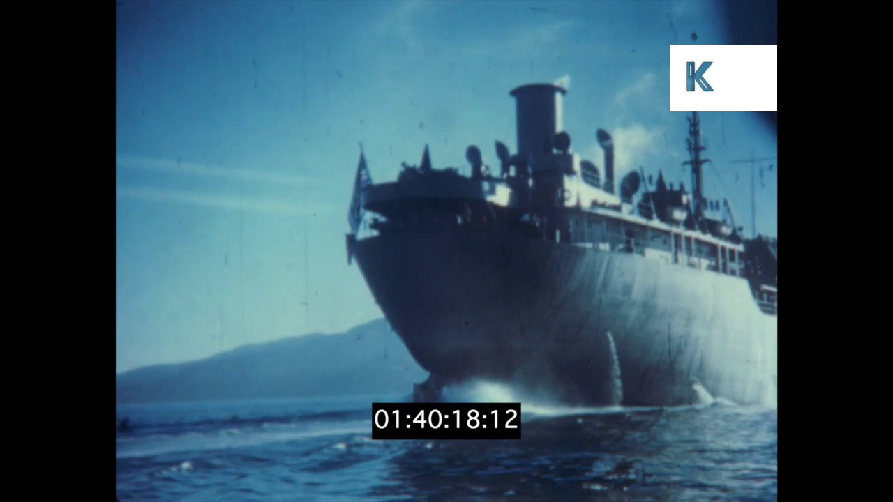 Onboard a Liberty Ship, 1940s US Navy, WWII in Colour, HD