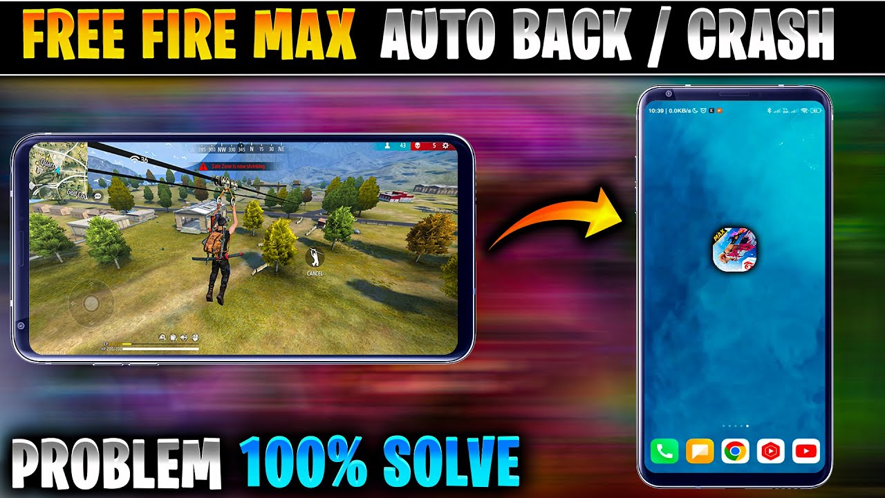Solve free fire max auto back problem | Free fire max crash problem solve | auto back in free fire
