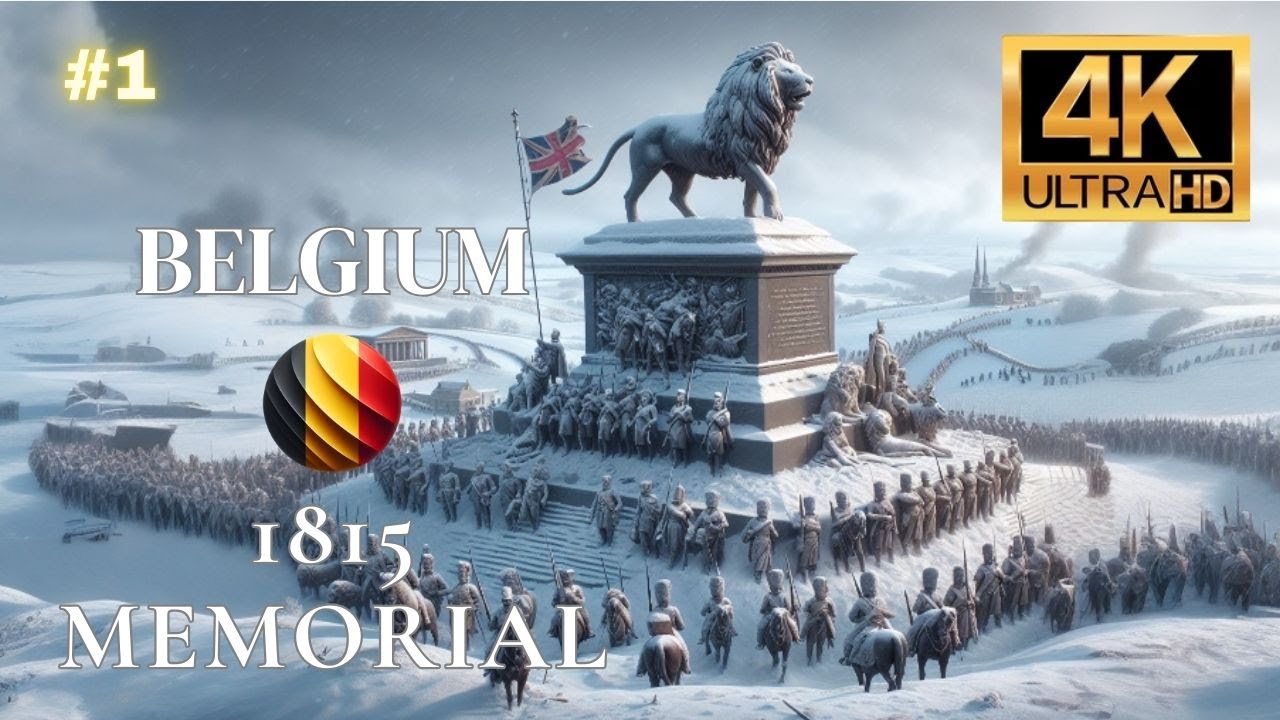 WATERLOO 🇧🇪 BELGIUM 1815 MEMORIAL WALKTHROUGH (4K Ultra HD) Winter Edition, Napoleon Bonaparte