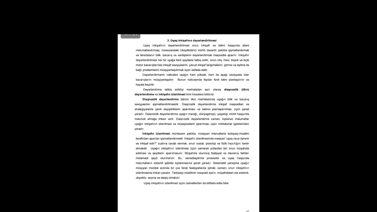 Məktəbəqədər Qiymətləndirmə.Aytac Hüseynova