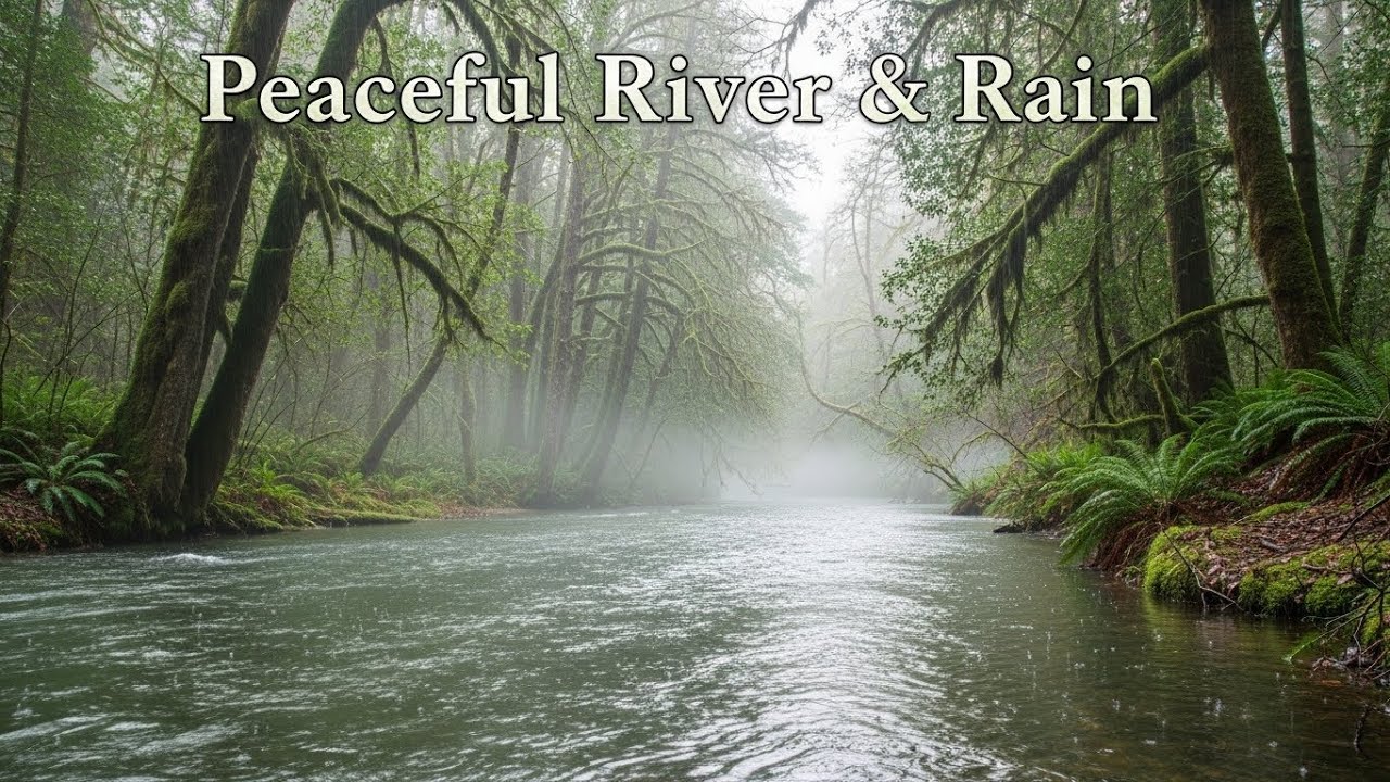 Soothing Soothing Rainfall with Natural River Sounds for Anxiety Relief and Inner Peace