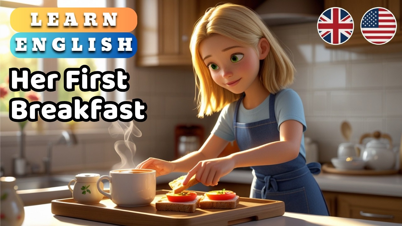 Make Breakfast in English – Emily’s Daily Story (Level 1) | Easy English Listening Practice