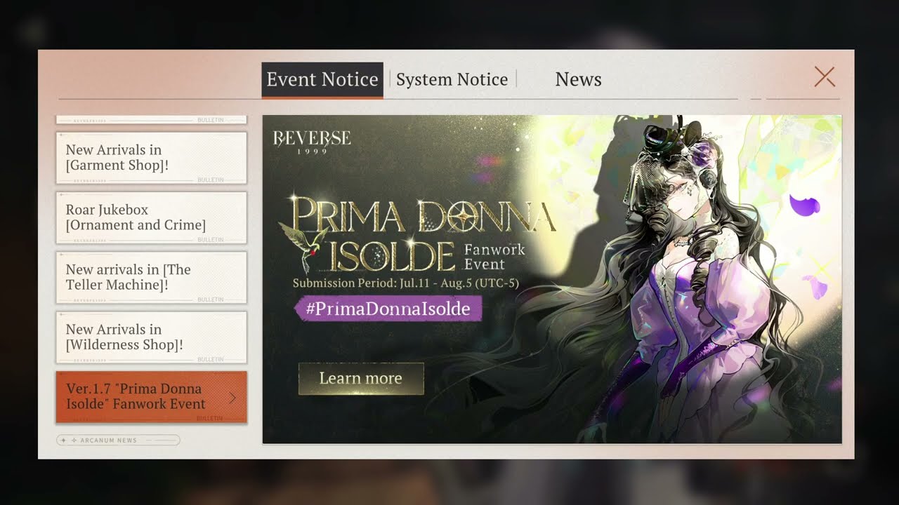 Reverse: 1999 - Version 1.7 Notices