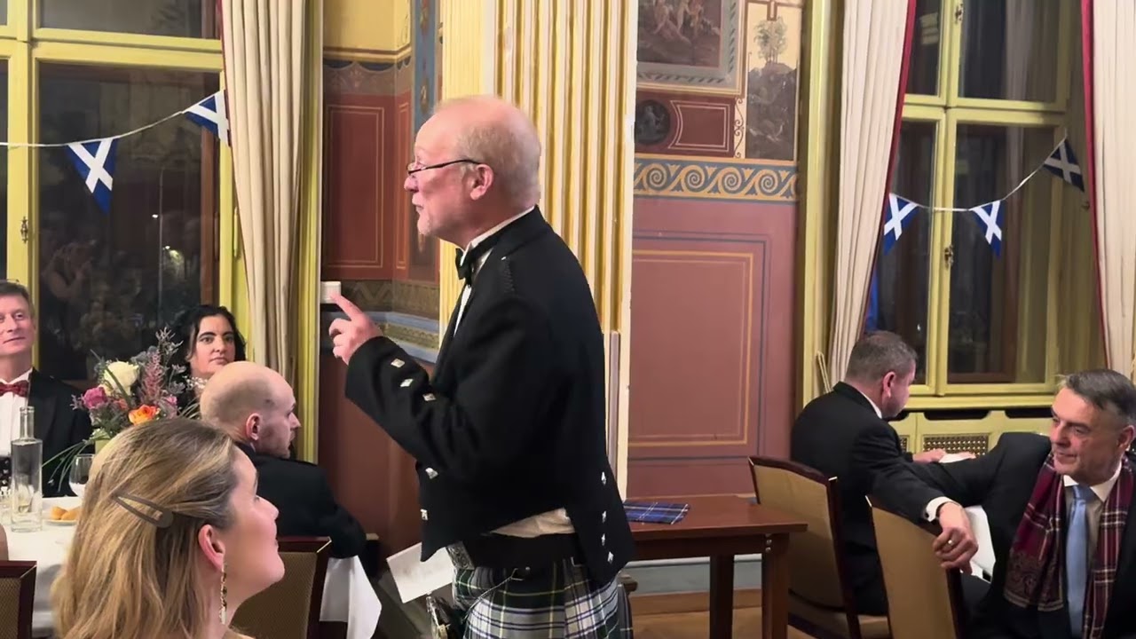 Burns Night Prague 2026 - Gordon reads 
