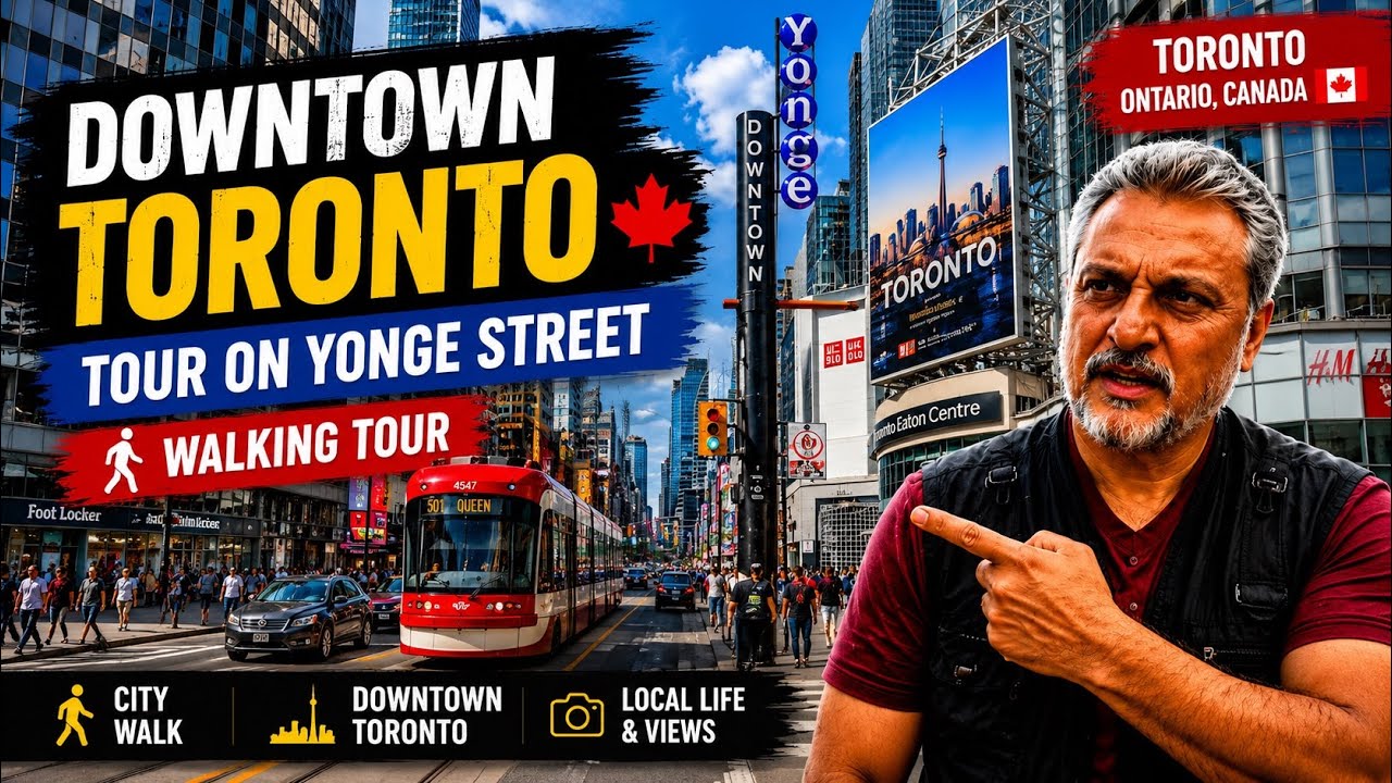 Downtown Toronto Walking Tour | Exploring Yonge Street & the Heart of Toronto CANADA