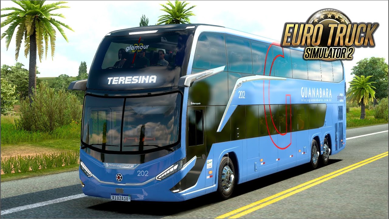 SÃO LUÍS A TERESINA COM A GUANABARA  NO MOD BUS MARCOPOLO G8 1800 DD MERCEDES VIA EAA | ETS2