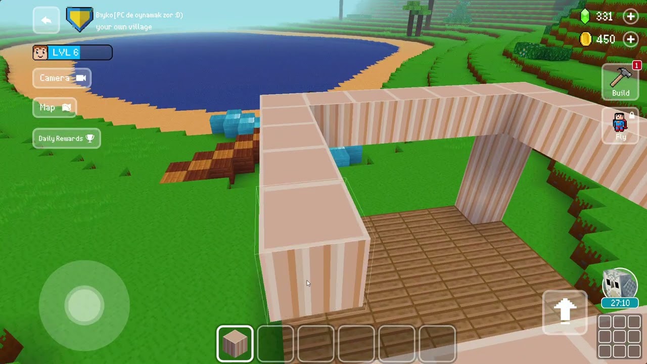 block craft 3D oynadım ve ev yaptım onuda yayınladım