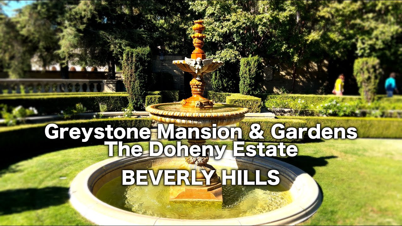 Greystone Mansion & Gardens: The Doheny Estate in Beverly Hills | 4K HDR Relaxing Walking Footage