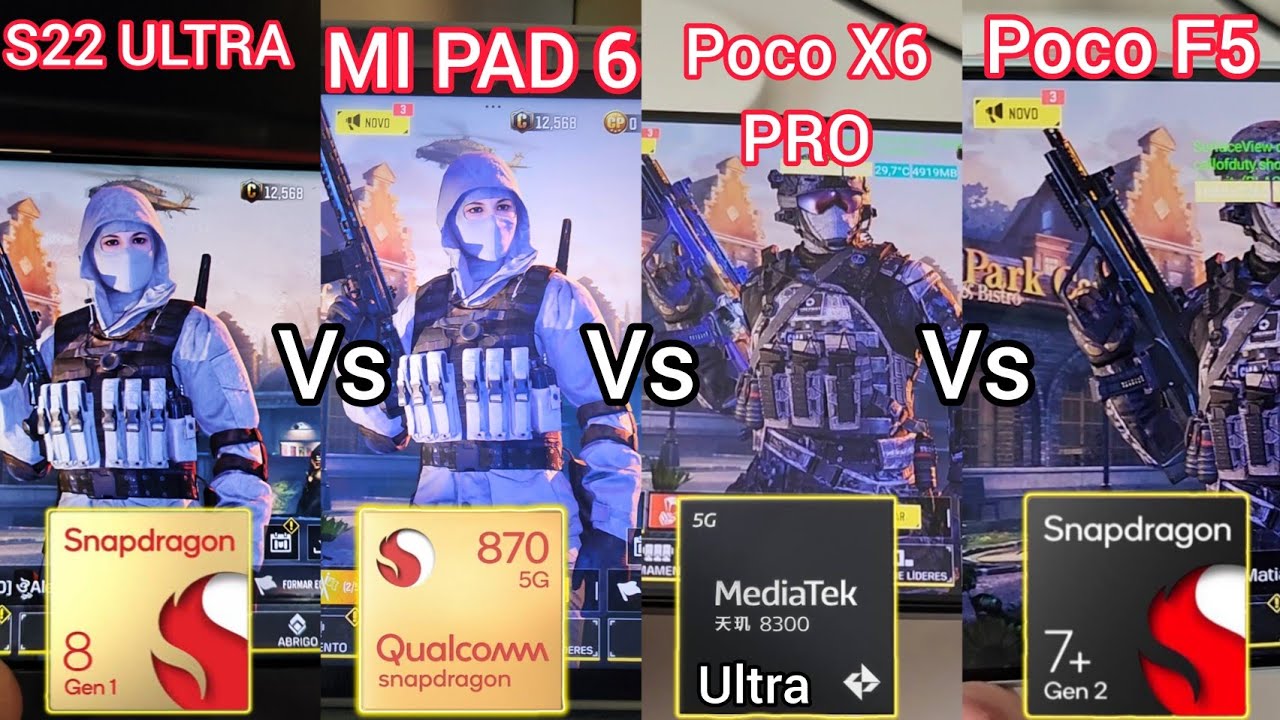 AGORA SIM! COD MOBILE 120 FPS  TESTE POCO F5 VS POCO X6 PRO VS MI PAD 6 #fps