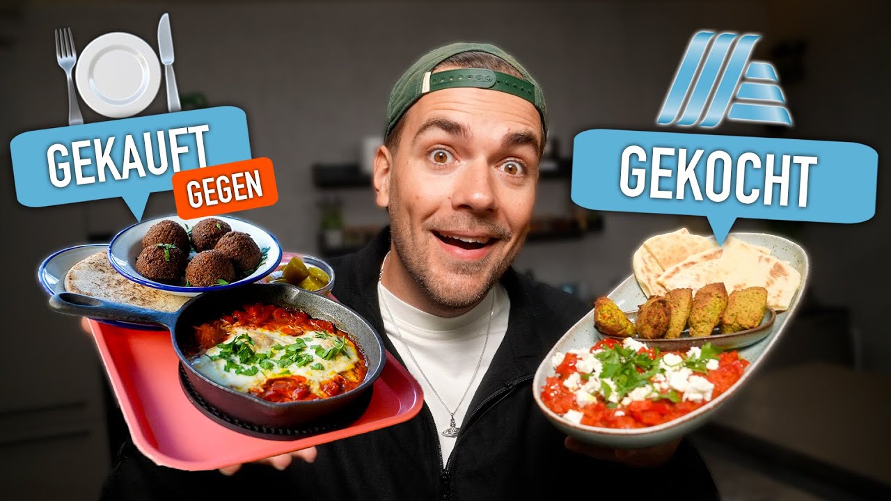 Selbstgemachte Falafel mit Gemüsepfanne und Pitabrot! 🥙💚 | GEKAUFT GEGEN GEKOCHT mit @maxxpane