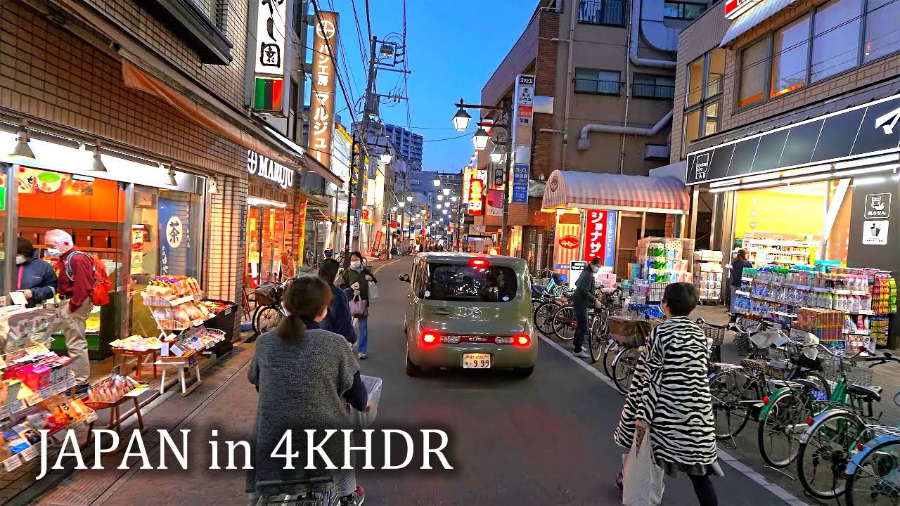 【4KHDR】3й квартал Токио Итабаси вечером
