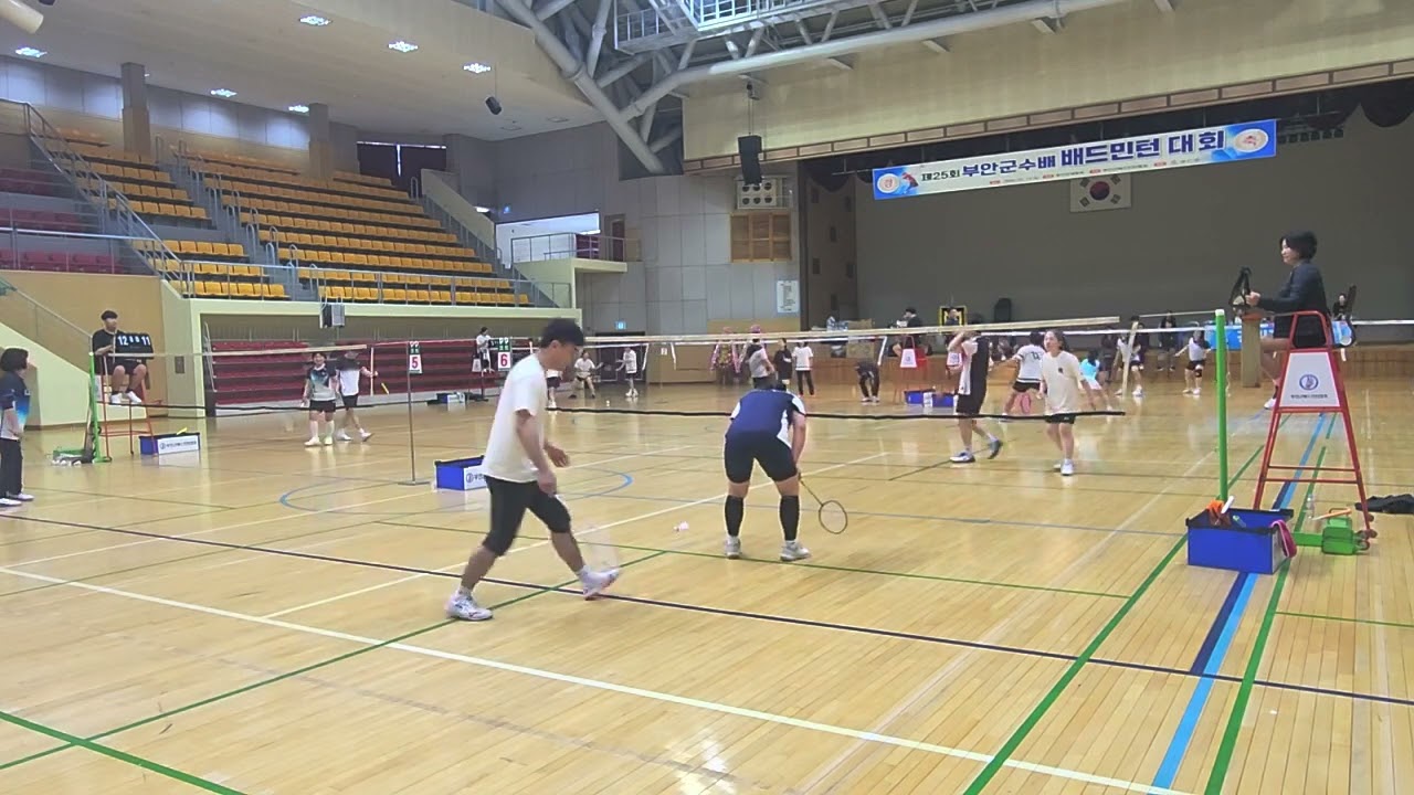 제25회 부안 군수배 배드민턴 대회 혼복 현진 상민 vs 변산클럽