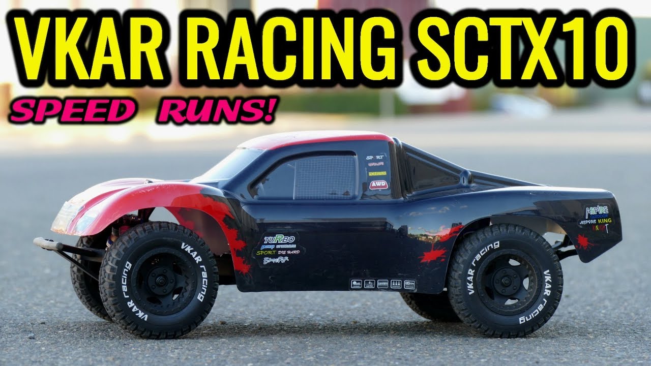 VKAR RACING SCTX10 V2 4x4 Short Course Truck - Speed Runs, Very Impressive!