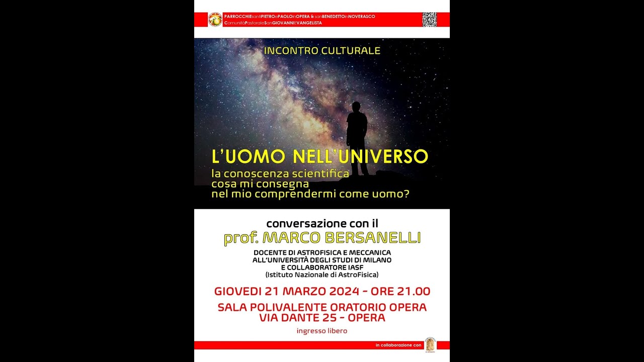 L' Uomo nell'universo - Conversazione con il prof. Marco Bersanelli