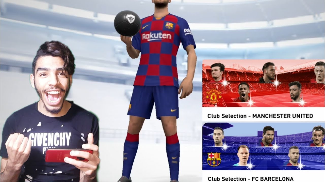 FC Barcelona + Man United club selection pack opening| Pes 20 mobile