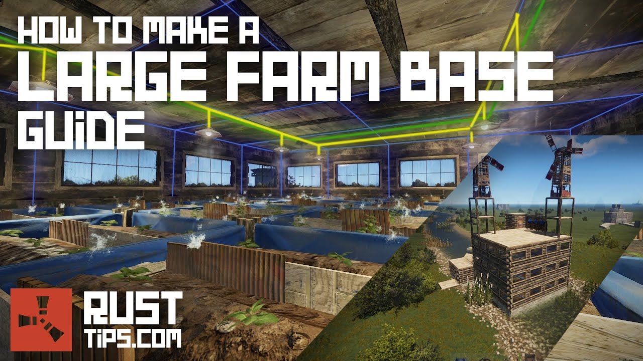 🔌⚡ Rust | Large farm base 4x4 - 3 floors | How to build guide with electricity ⚡🔌