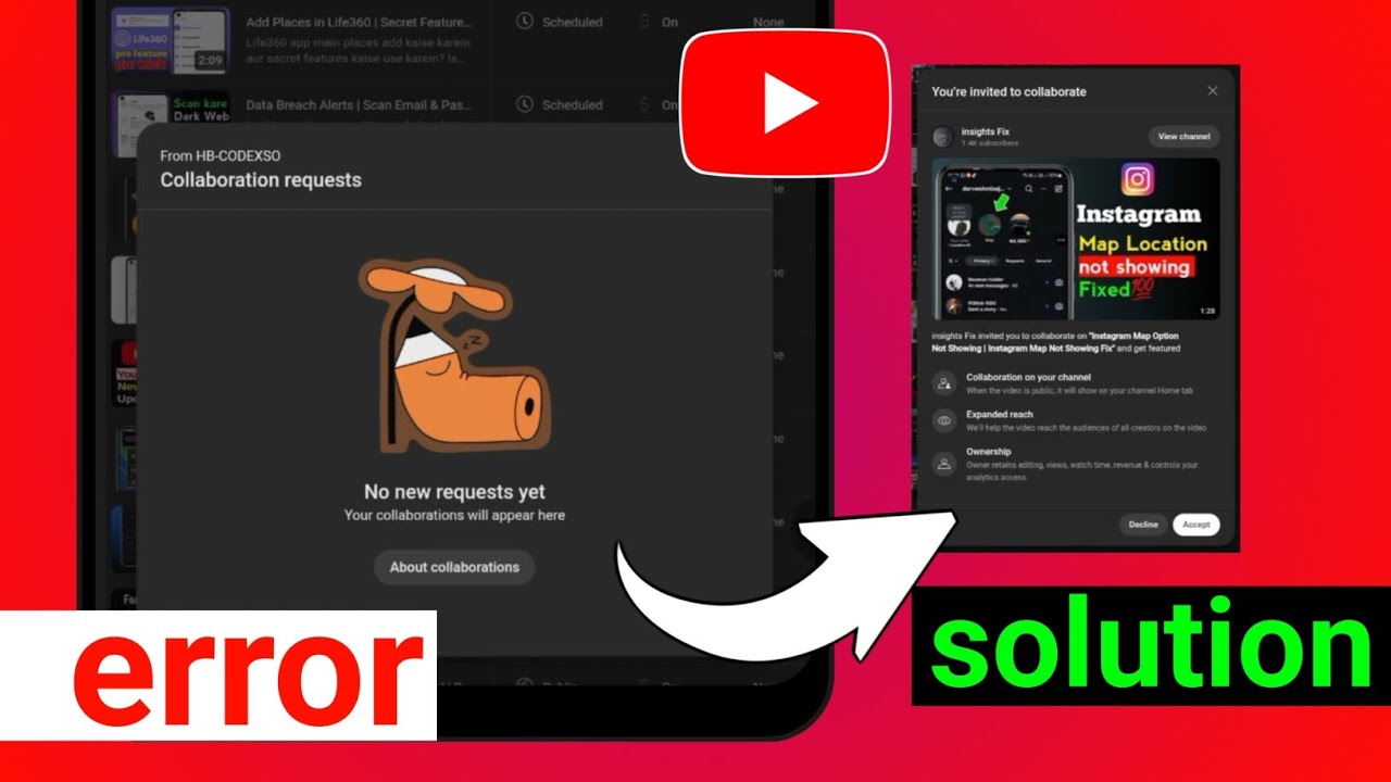 Fix YouTube Collaborator no new Request Problem | Invite a Collaborator Not Working | YouTube Update