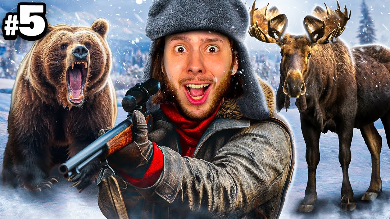 Jogando como CAÇADOR na RUSSIA!! (Alce e Urso)