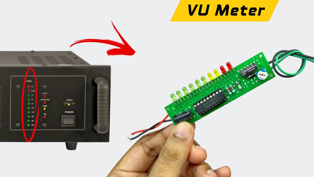 Audio VU Meter ।। How To Make LED VU Meter Using LM3914 IC ।। DIY VU Meter for Amplifier