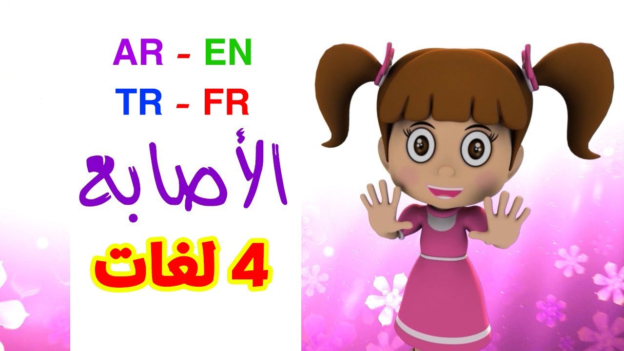 الأصابع باللغات الأربع ( العربية - الإنجليزية - التركية - الفرنسية ) | طيور بيبي Toyor Baby