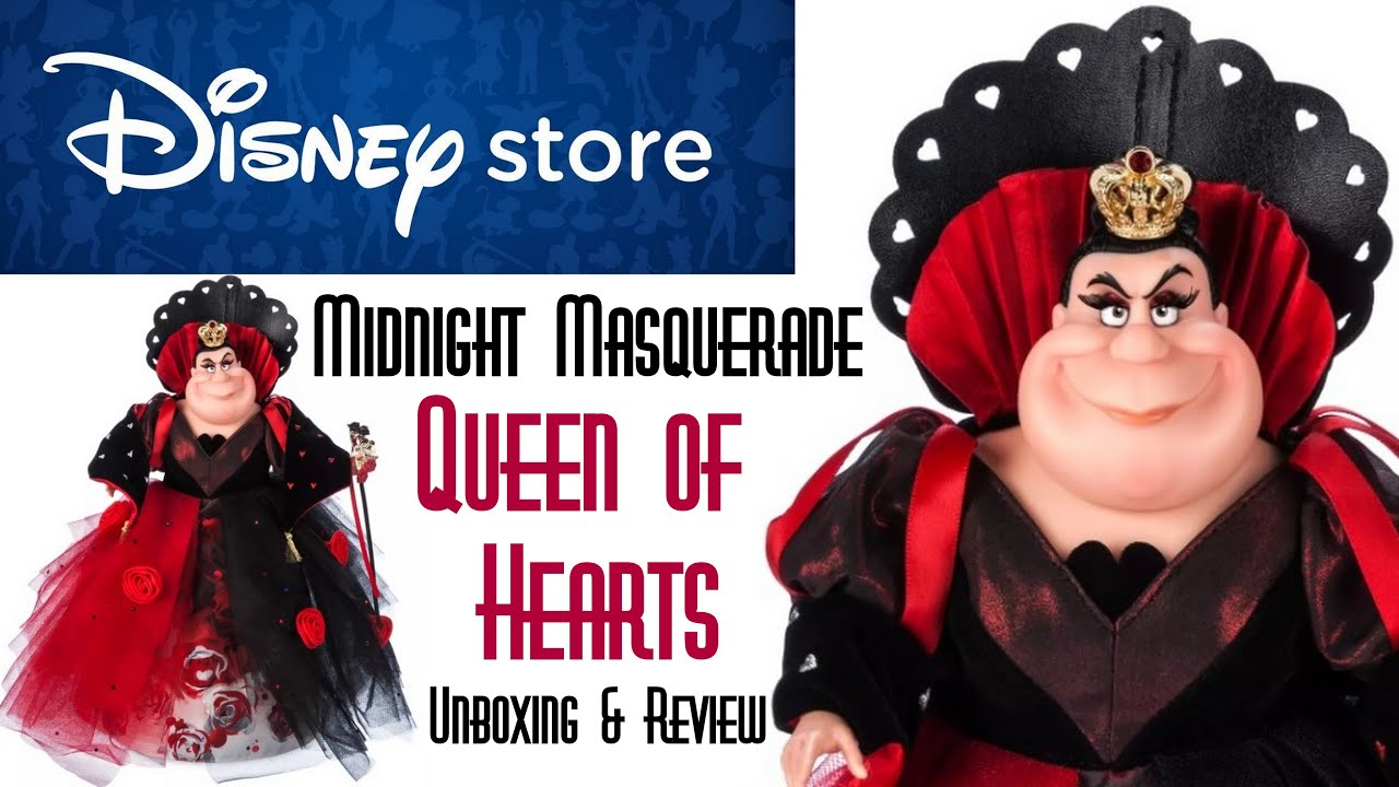 ❤️ MIDNIGHT MASQUERADE QUEEN OF HEARTS DISNEY DESIGNER FASHION DOLL 👑 ECW 🌎 UNBOXING & REVIEW