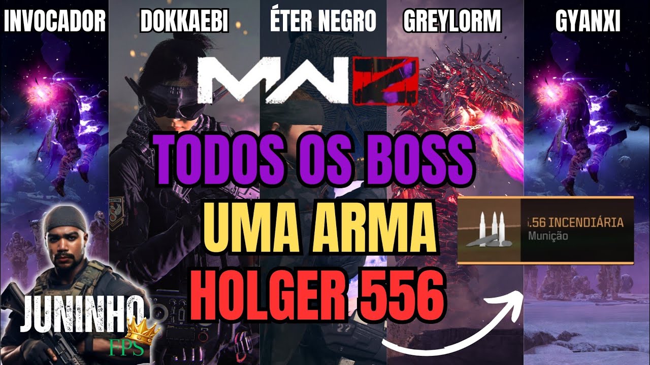 MW3 Zombies (MWZ): Matando TODOS os BOSS na mesma Partida HOLGER 556 + Incendiária