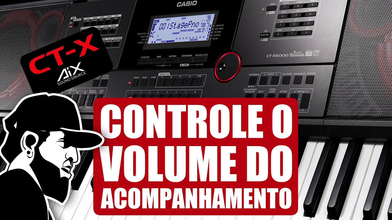 Como Controlar o Volume do Acompanhamento | Casio CT-X5000 (CTX5000EP10)