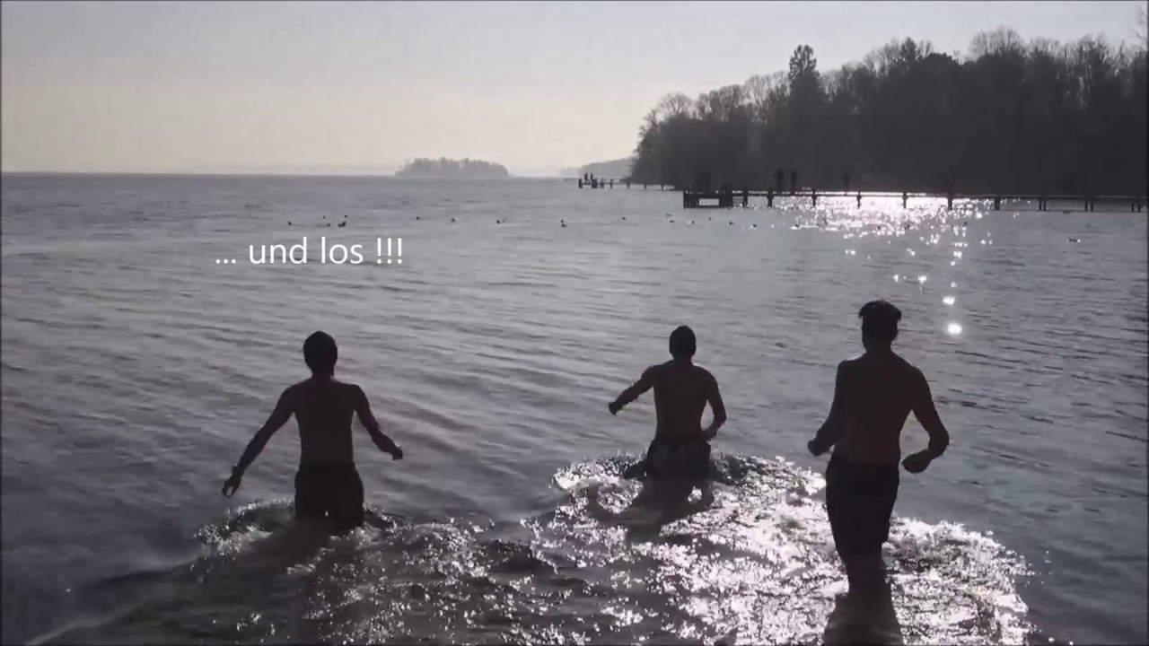 Eisschwimmen: 100 Meter Freistil im Starnberger See