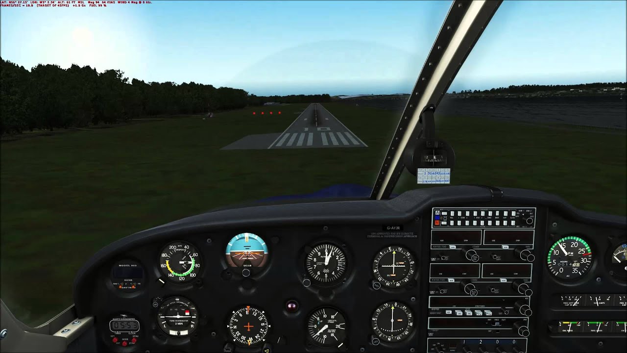 Cherokee 180 EGPN Landing Rwy 10