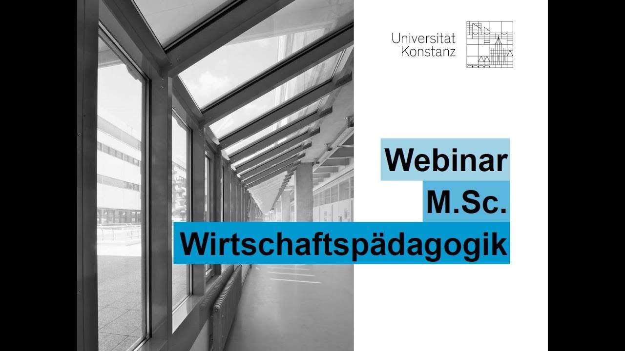Webinar M.Sc. Wirtschaftspädagogik