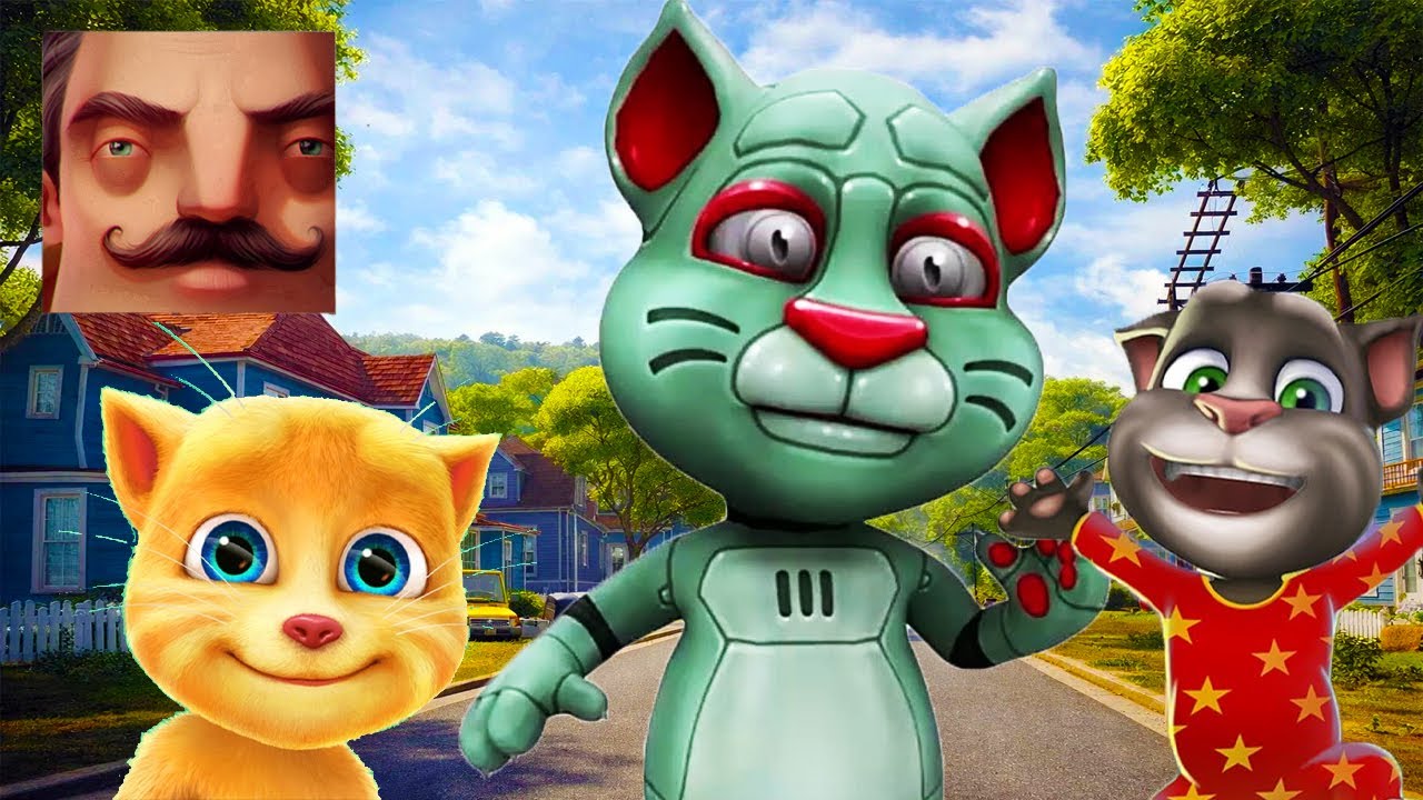 Hello Neighbor - My New Neighbor My Talking Tom Robot Full History Gameplay Walkthrough